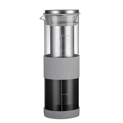 Round glass cold brew coffee pot